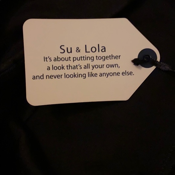 NWT Su&Lola size Large high rise black leggings - Picture 4 of 5